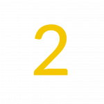 Grafik der WissensMANUFAKTUR mit gelber Zahl 2 für den zweiten Schritt Zieldefinition